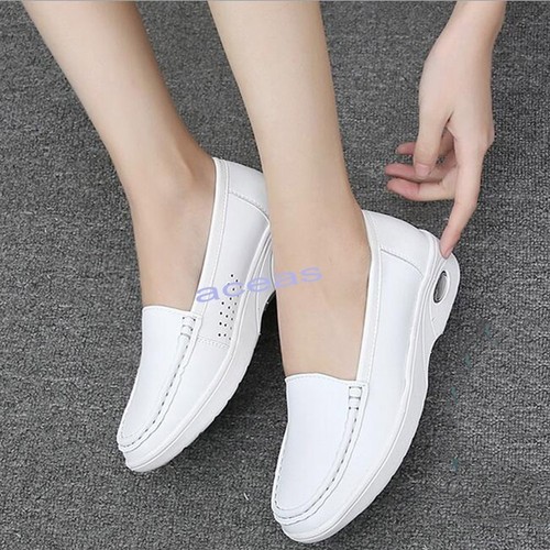 faux leather nursing shoes