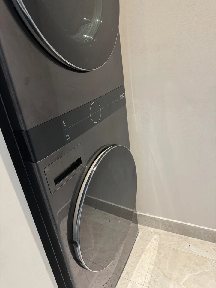 Torre de lavagem elétrica inteligente de 27 polegadas com 4,5 pés cúbicos Capacidade da lavadora de pés, 7,2 pés cúbicos Pés H - Imagem 4 de 4