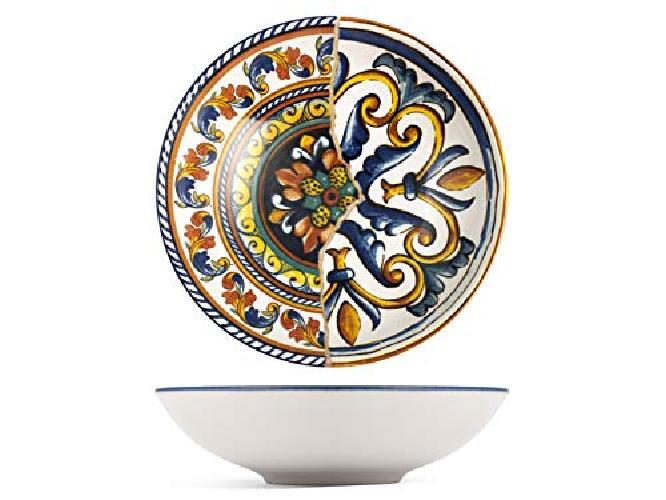 H&h positano set 6 piatti fondi, stoneware, cm20