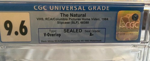 THE NATURAL - Earliest Known Print - One On Ebay - 1984 Sealed VHS - CGC 9.6 A+ - Picture 3 of 4