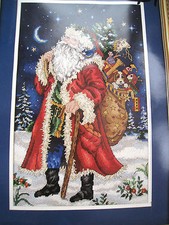 Christmas Dimensions GOLD Collection Needlepoint Kit,SANTA AT HIS BEST,9112,NIP