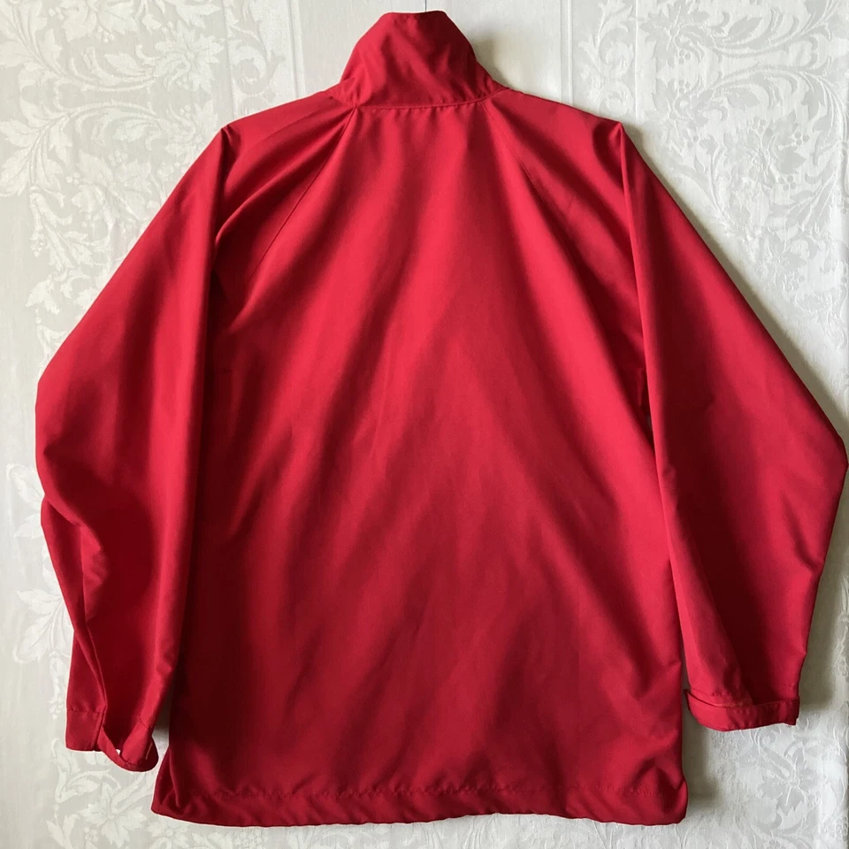 Jaqueta corta-vento Luxor Las Vegas vermelha masculina tamanho pequeno peito 42 comprimento 31,5 - Imagem 2 de 4