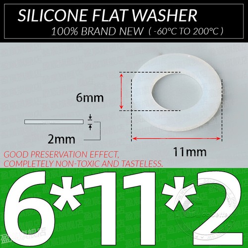 Flachdichtung Silikon Gummi-dichtung Schnurstärke 2MM Flach Dichtung Fittinge - Bild 43 von 117