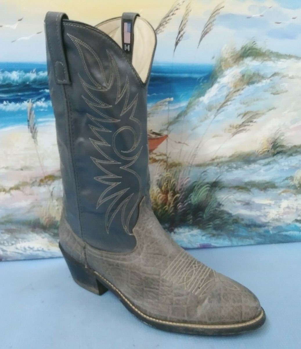 Acme Two Tone Gray Leather Cowboy Western Boots Size 10EW Size 8.5 men main image 4