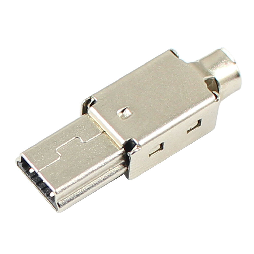 10pcs Mini USB Connector 5 Pin Male Plug Wire Solder Cable Socket Metal Housing - Picture 3 of 6