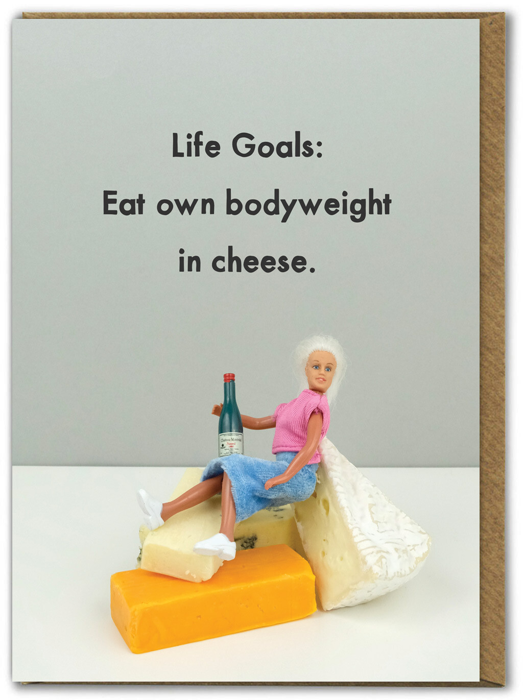Funny Birthday Card Life Goals Joke Comedy Amusing Dolls Humour Cheeky