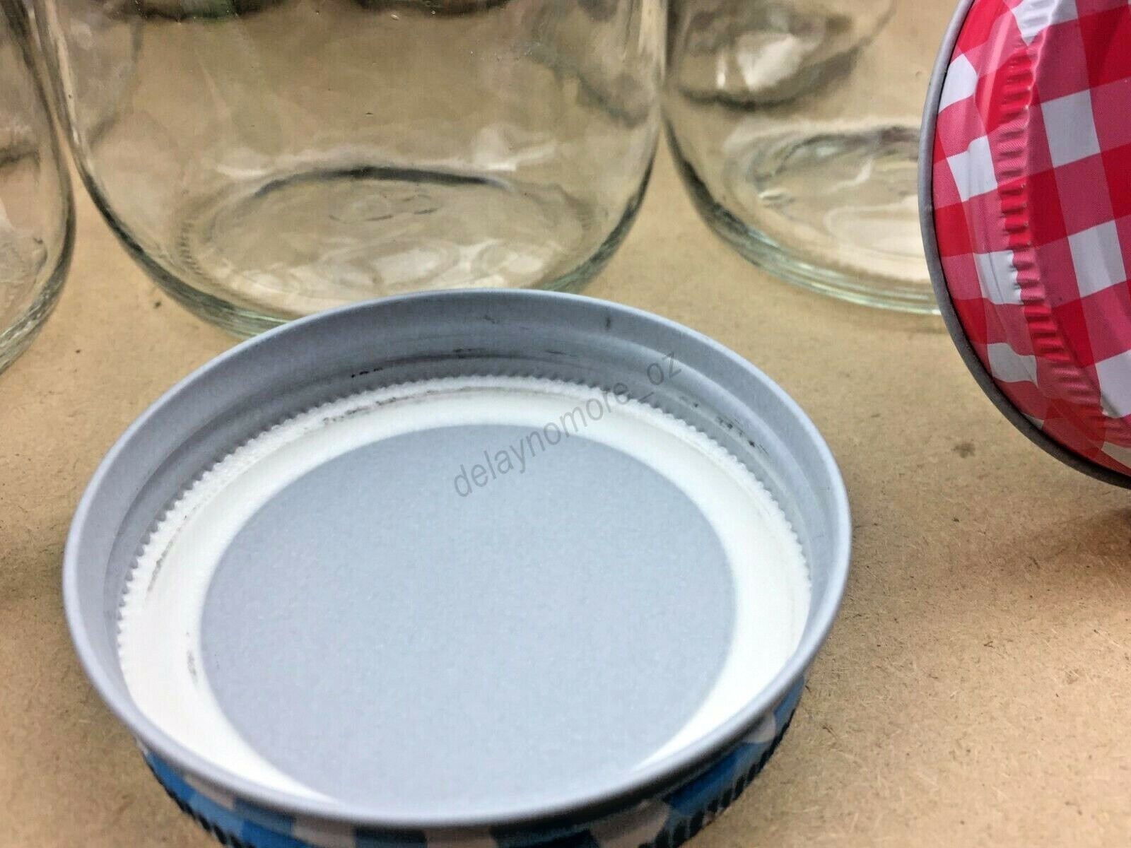 12x 270ml Glass Screw Top Jam Jars w/Red Lids Lolly Jar Party Storage