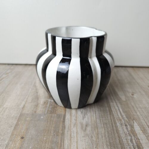 Volkstedt Keramik Vase  1950er Art Deco Mid Century Modernist  Schwarz Weiß - Bild 1 von 5