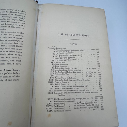 The Heavens 1867 Guillemin Astronomy Book 2nd Ed Foldout Map Ex-Library Antique - Imagen 15 de 24