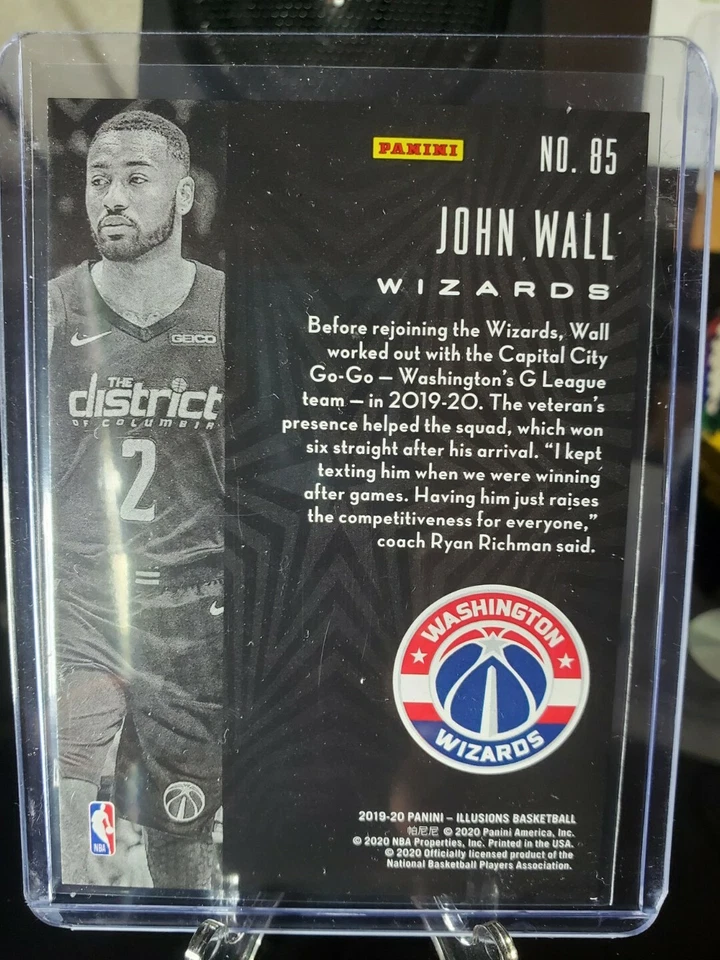 2019-20 Illusions basketball Ruby John Wall  /199 Washington Wizards - Image 3 of 3