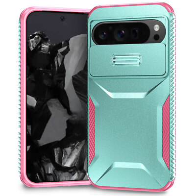 For Google Pixel 9 Pro XL 8/7 Pro Case Phone Cover Shockproof + Slide Lens Cover
