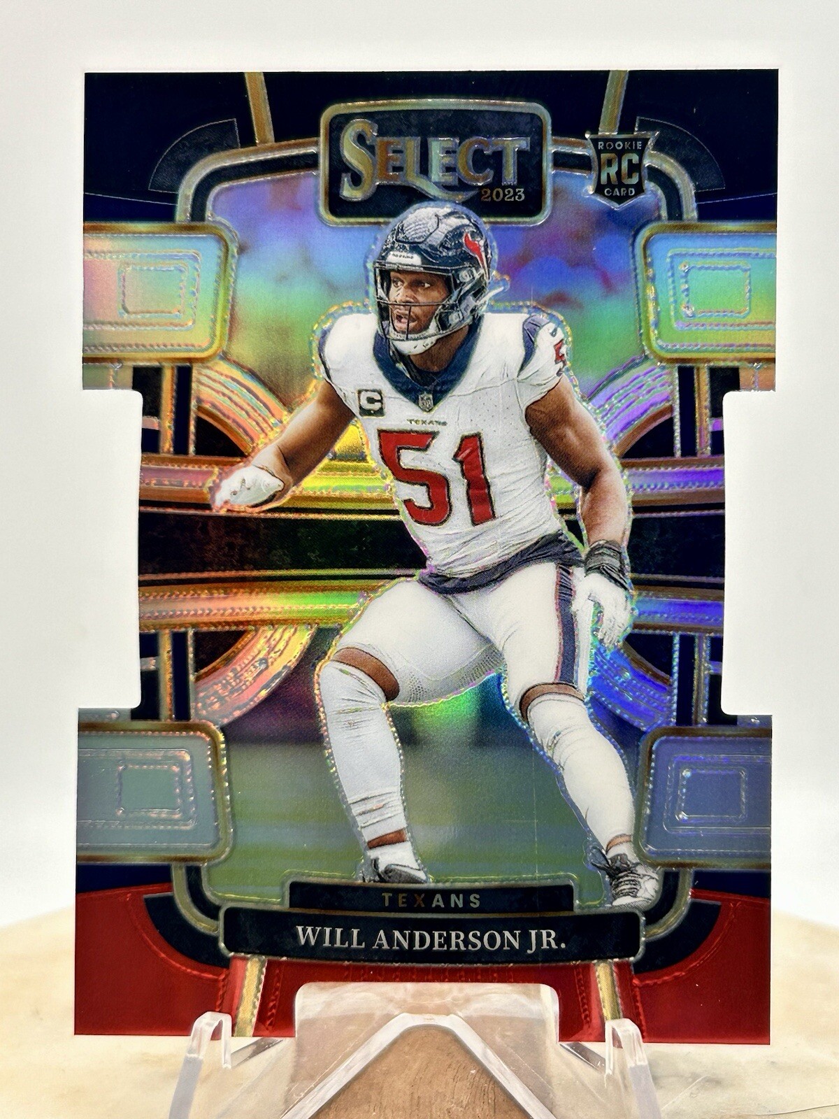 2023 Select Will Anderson Jr. RC RED & BLACK DIE-CUT #40 Houston Texans Rookie