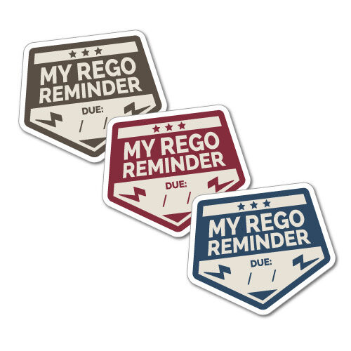 3 x My Rego Reminder Car Registration Sticker Decal Car Automotive #7042EN - Picture 1 of 1
