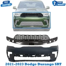 Front Bumper Cover Primed & Upper Grille Textured For 2021-23 Dodge Durango SRT
