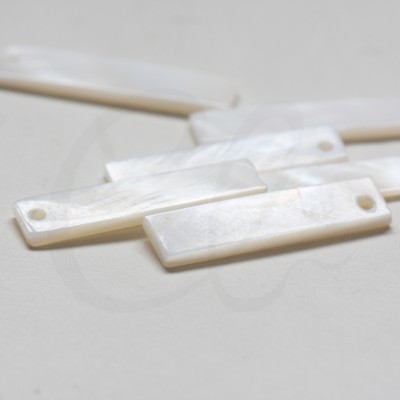 10 Pieces Natural Shell Charms - Geometric designs - Rectangle (S7B4B30-#713)