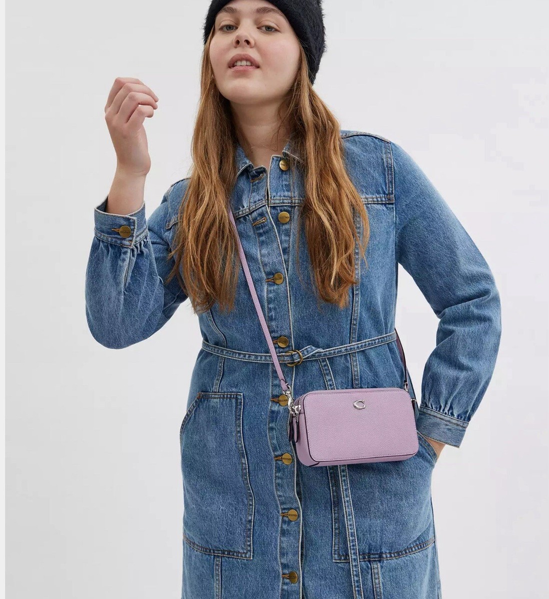 NWT Coach Kira Crossbody Bag Silver / Soft Purple Leather CH819 | eBay