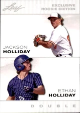 JACKSON HOLLIDAY/ETHAN HOLLIDAY 2023 LEAF EXCLUSIVE ROOKIE EDITION CARD #ERE-02