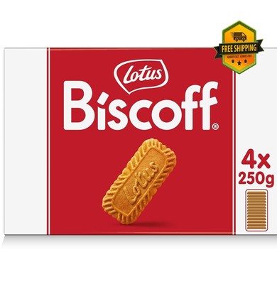 Lotus Biscoff | Original Caramelized Biscuit Cookies | Delightfully Crispy  4 x