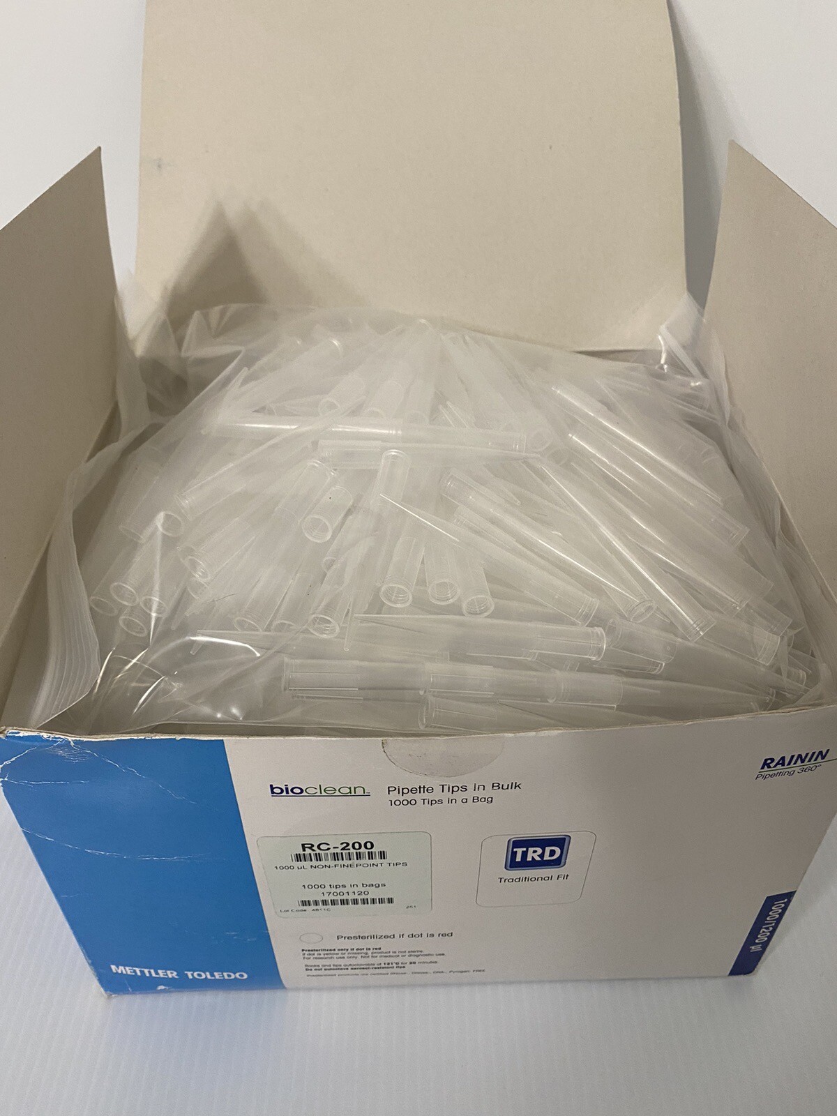 Rainin Bioclean Pipette Tips 1000/1200 uL RC200 TRD, 1000 tips eBay