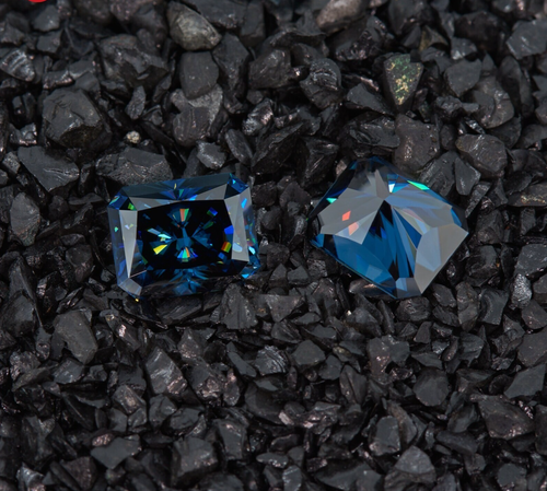 Lujoso 3 quilates azul natural color 'D' VVS1 diamante suelto sin calefacción corte esmeralda - Imagen 5 de 6