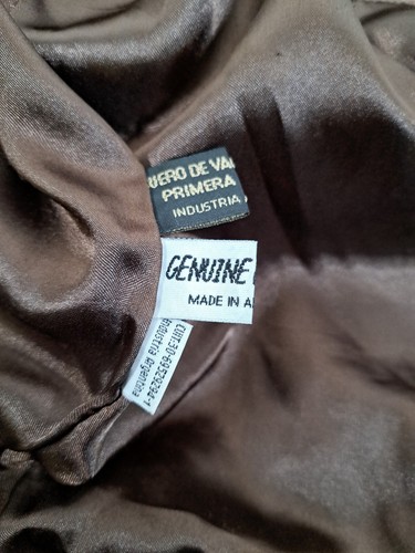 PROTOTYPE braune Leder-Bikerjacke mit durchgehendem Reißverschluss hergestellt in Argentina Herren Medium - Bild 17 von 21