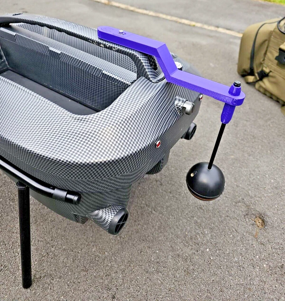 3D TACKLE Fish finder Mount for Deeper to New Direction ND2 Bait boat (Purple Edition)