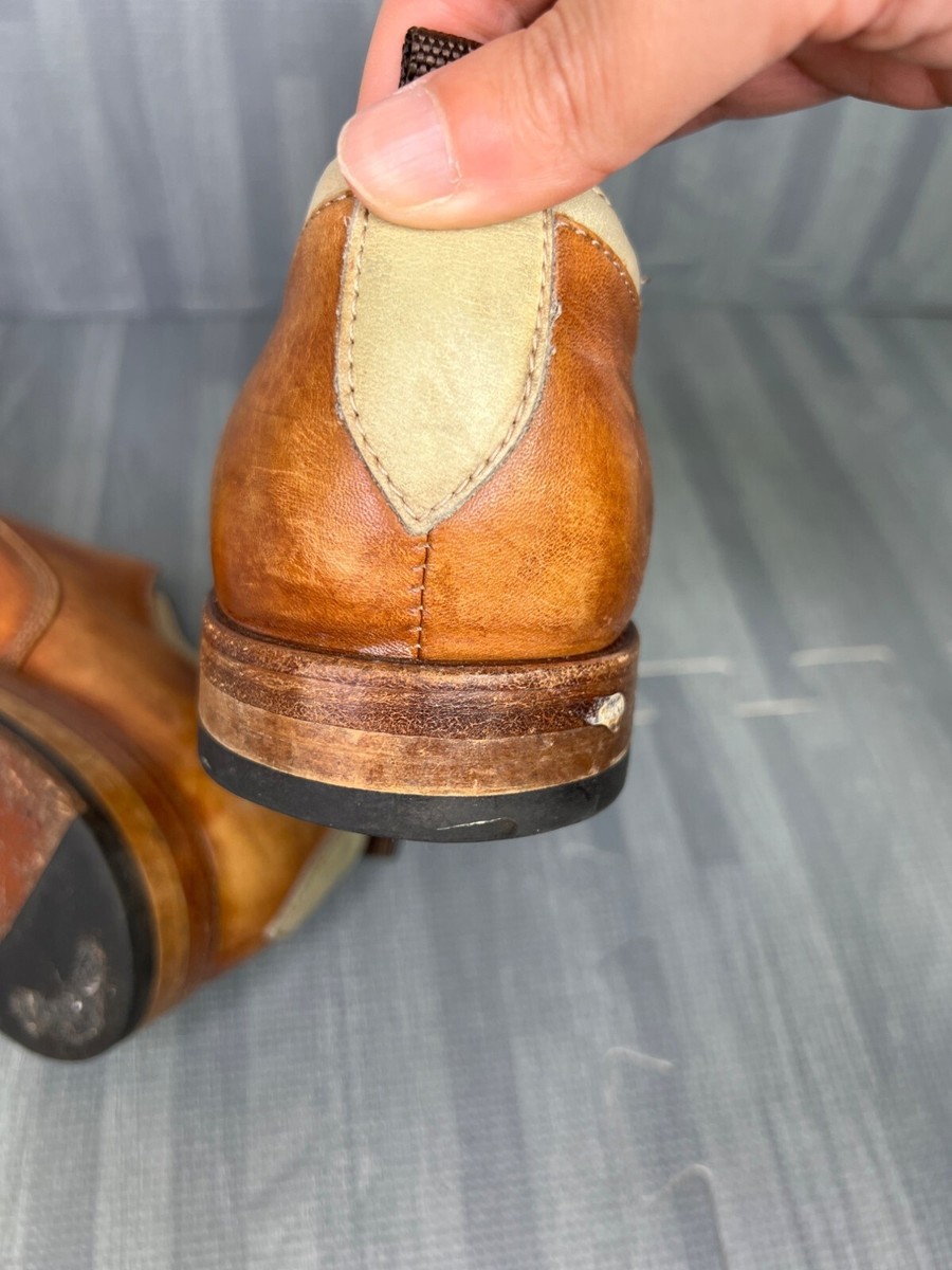 Johnston Murphy Mens Size 8 Brown Clayton Cap Toe Oxford  display picture 1