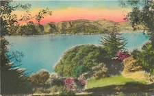 1920s Sausalito California Belvedere bay Sam Francisco sunny Postcard 25-5033