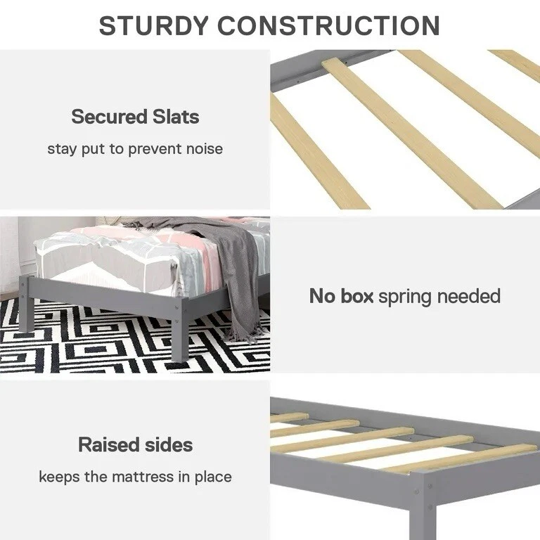 Better Homes & Gardens Leighton Kids Twin Size Bed, Wood Platform Bed Frame - Image 3 of 4