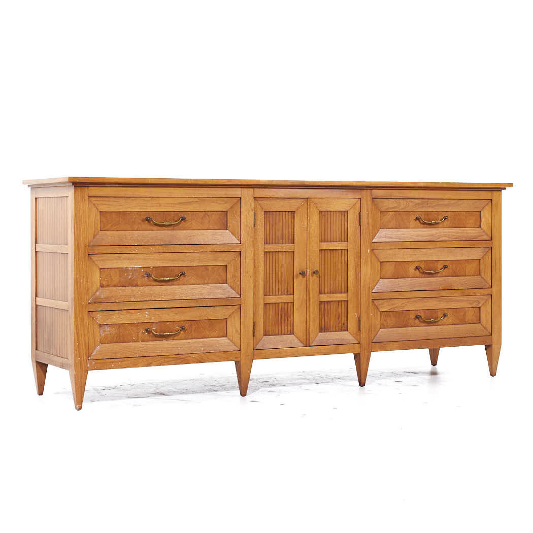 Tomlinson Sophisticate Mid Century Walnut Lowboy Dresser | eBay