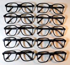 Vintage 10 Pc. Lot ELITE OPTICAL Max Black 52/20 Eyeglass Frame NOS M4