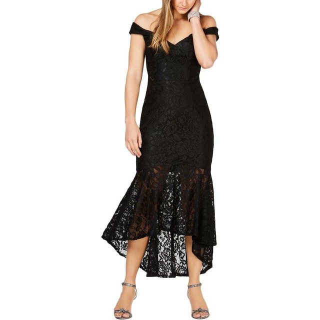 xscape black lace dress