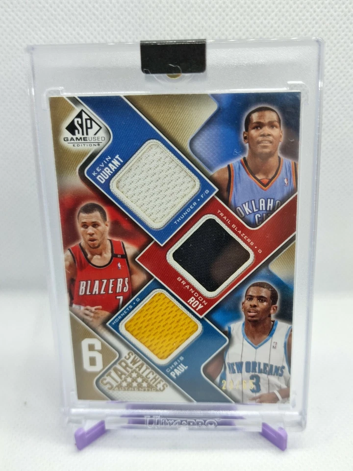 SP Game used  6 Star Swatches  lebron jersey number 1/1?  6x hall of fame stars - Image 2 of 2