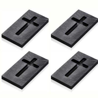 4x Cross Graphite Casting Ingot Mold Metal Refining Scrap Melting Casting Mould