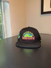 Colorado Rockies Pro Standard “MLB Blacklight Collection” Black SnapBack Hat