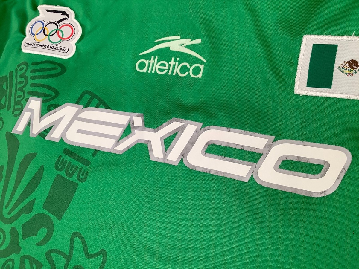 Mexico Home Shirt Green Olympic Games Athens 2004 Soccer Jersey