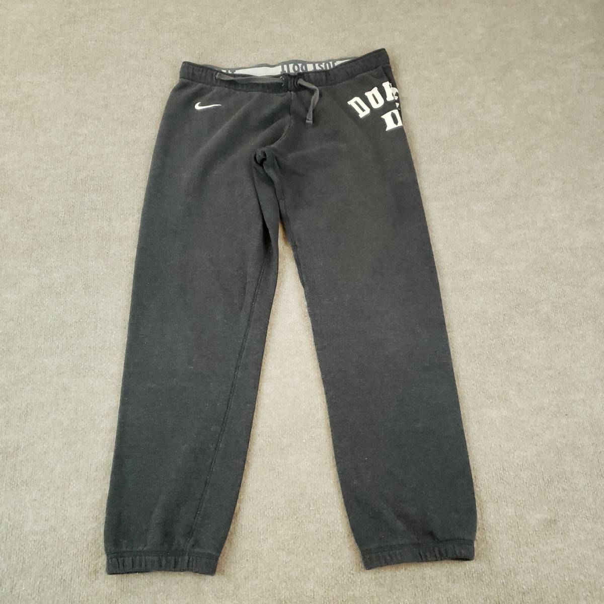 Duke University Pants Womens Large Gray Joggers Drawstring Comfort Nike  NCAA Z