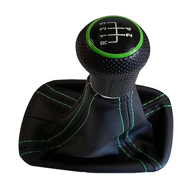 Passt für VW GOLF  3 + 4 CABRIO LUPO POLO SCHALTSACK SCHALTKNAUF KAWA GRÜN