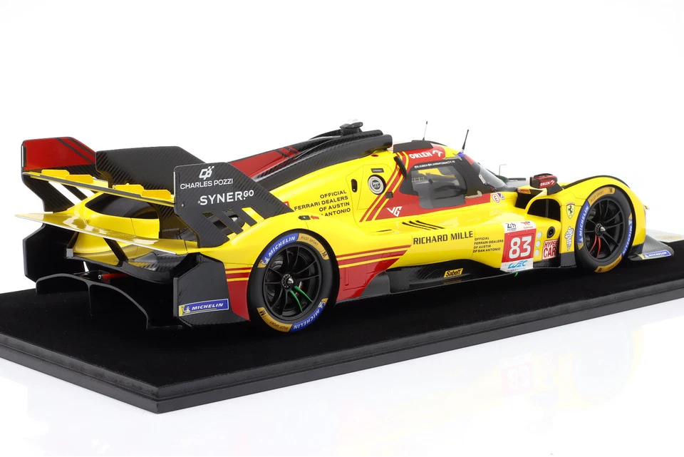 New LOOKSMART FERRARI 499P 3.0L TURBO V6 2024 1:12 Model Car Yellow LS1212 KidBX - Image 3 of 4