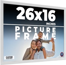 26x16 Frame White Wood Picture Photo Frame with UV Acrylic and Acid Free Backing