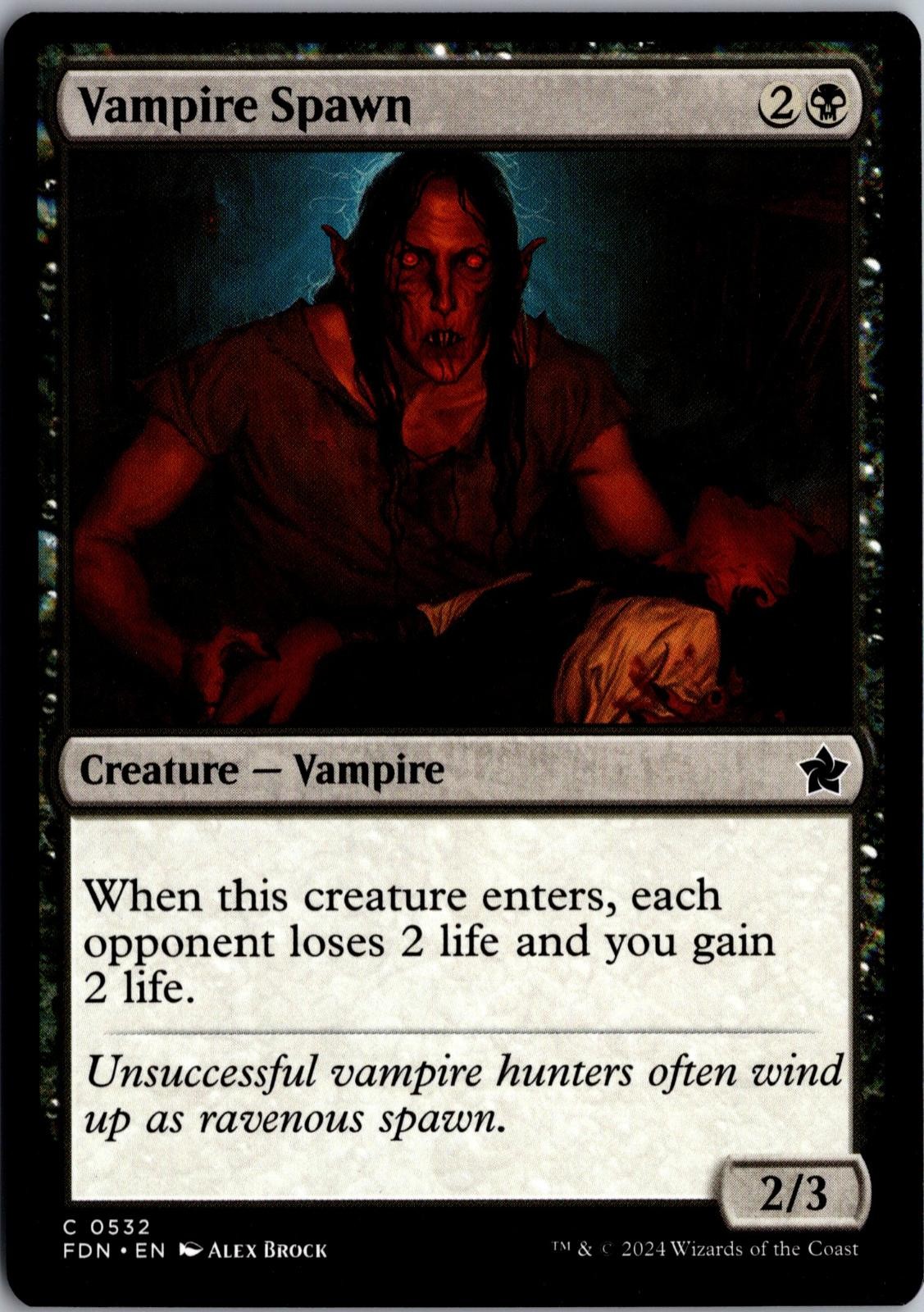 Vampire Spawn 532 Common Foundations Magic: The Gathering Near Mint
