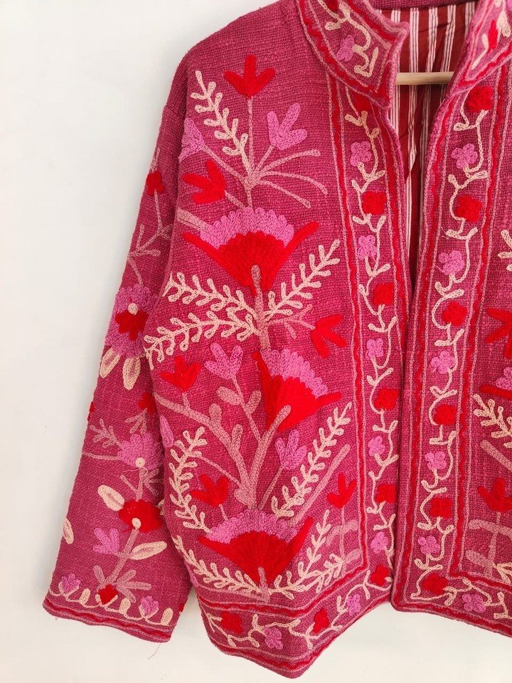 Crimson Aura Suzani Jacket