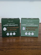 Kitsch Volumizing Rosemary & Biotin Solid Shampoo & Conditioner Bar Set - New