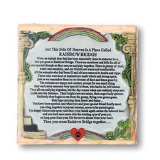 Pet Memorial Plaque - The Rainbow Bridge Story - Desktop Keepsake Remembrance...