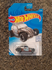 2017 Hot Wheels Volkswagen 8/10 Grey Custom Volkswagen Beetle 69/250 C4