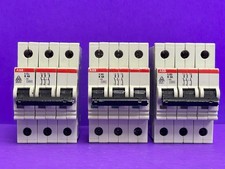ABB S283 K4A 3-Pole 4A Miniature Circuit Breaker  [Lot of 3]