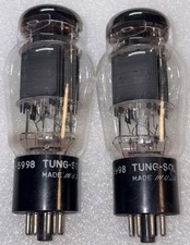Matched Pair Tungsol JAN CTL 5998 Vacuum Tube Amplitrex Tested NOS Same Dates