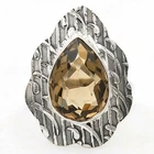 5CT Natural Smoky Topaz 925 Solid Genuine Sterling Silver Ring Sz 7 @8-9