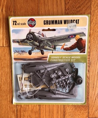 AIRFIX 1/72 GRUMMAN WILDCAT Model Kit Carded  #01037-5