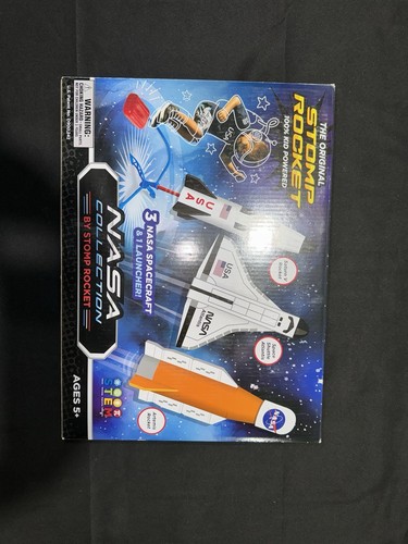 Stomp Rocket Space Collection Rocket Launcher for Kids, 3 NASA Rockets -Backyard